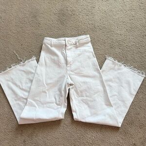 White Zara Marine Straight leg jeans